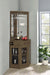 Alviso - 1-Drawer Corner Home Bar Wine Cabinet - Rustic Oak - Simple Home Plus