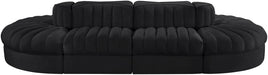 Rummi - Oval Velvet Performance Fabric Upholstered 8 Piece Modular Sectional - Simple Home Plus