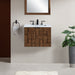 Leonardo - Engineered Stone And Solid Wood 24" Wall Mounted Bathroom Vanity - Simple Home Plus