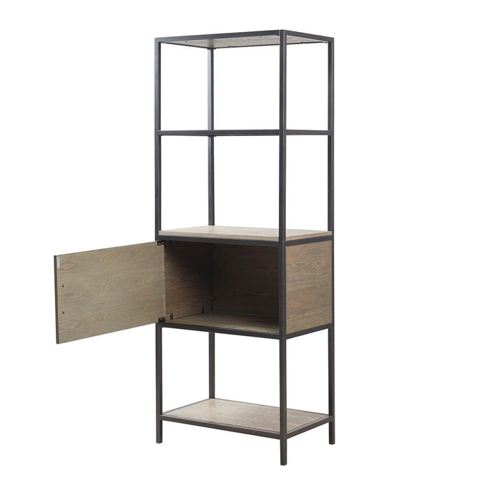 Darley - 3 Shelf Bookcase With Storage Cabinet - Gray - Simple Home Plus