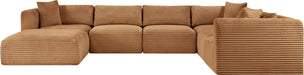 Shaggy - Fabric 7 Piece Modular U-Shaped Sectional With Ottoman - Simple Home Plus
