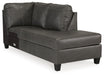 Valderno - Raf Corner Chaise - Fog - Simple Home Plus