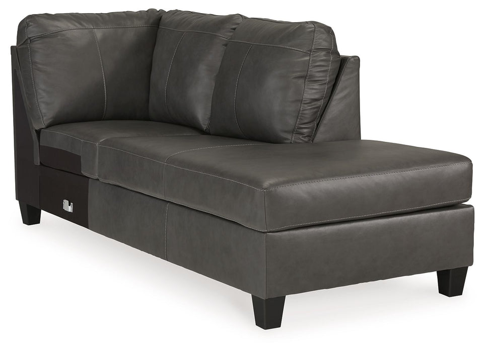 Valderno - Raf Corner Chaise - Fog - Simple Home Plus