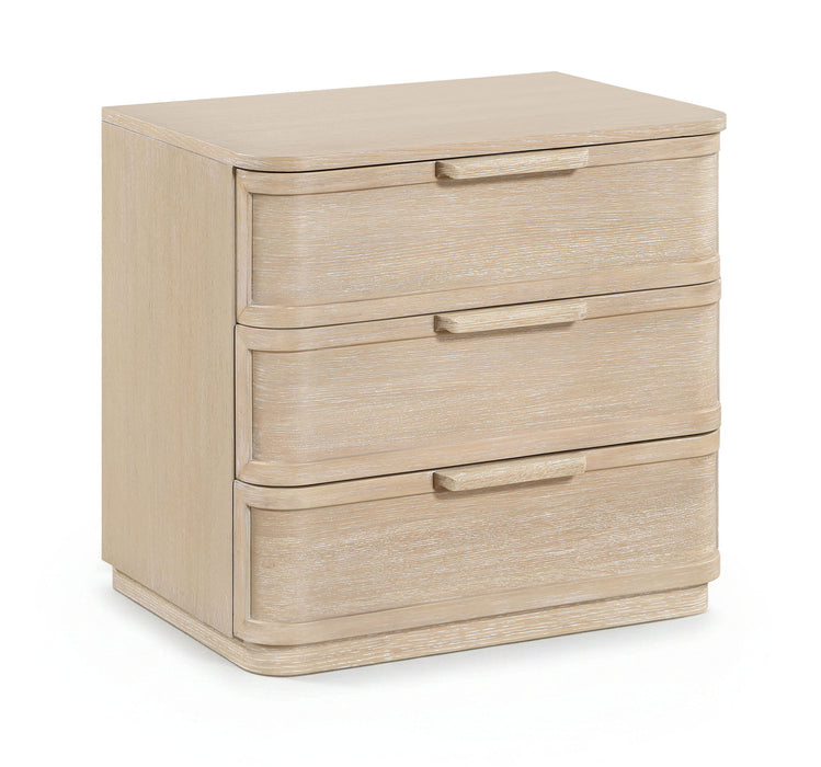 Tiberio - Oak Veneer And Solid Wood Nightstand - Simple Home Plus