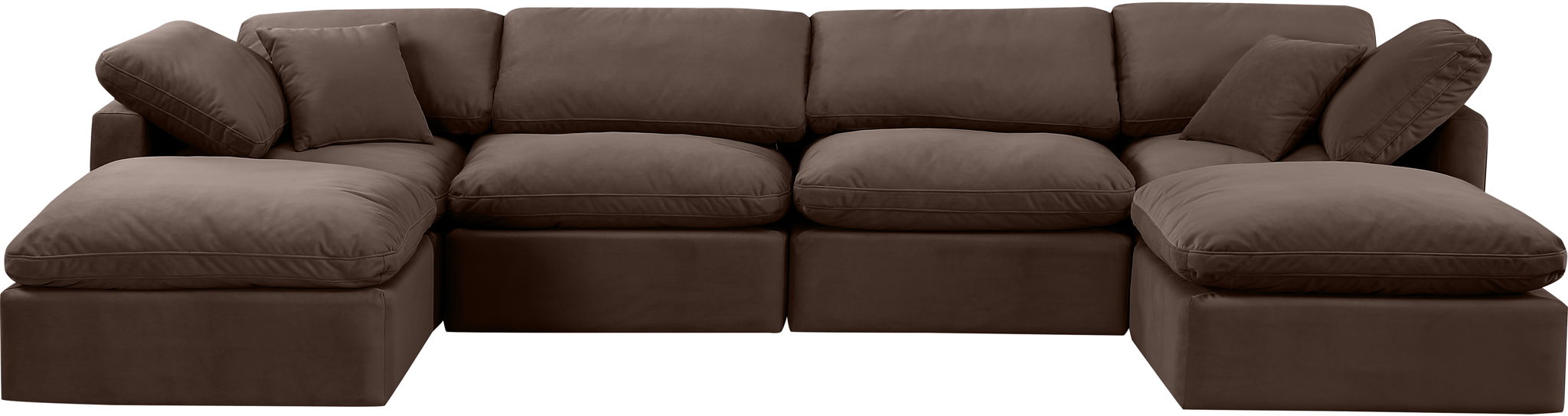Indulge - Velvet 6 Piece Modular Double Chaise Sectional - Simple Home Plus