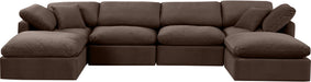 Indulge - Velvet 6 Piece Modular Double Chaise Sectional - Simple Home Plus