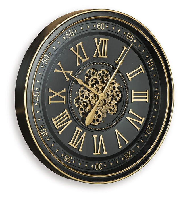 Dairton - Black / Gold Finish - Wall Clock - Simple Home Plus