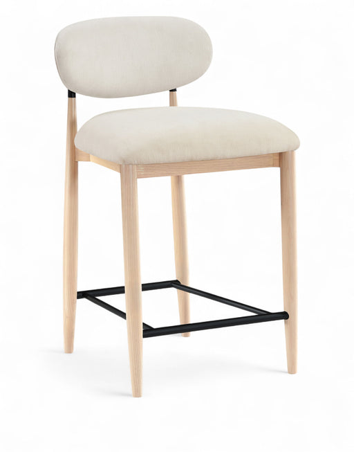 Riccio - Upholstered Stool - Cream - Simple Home Plus