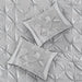 Laurel - King 7 Piece Tufted Comforter Set - Gray - Simple Home Plus