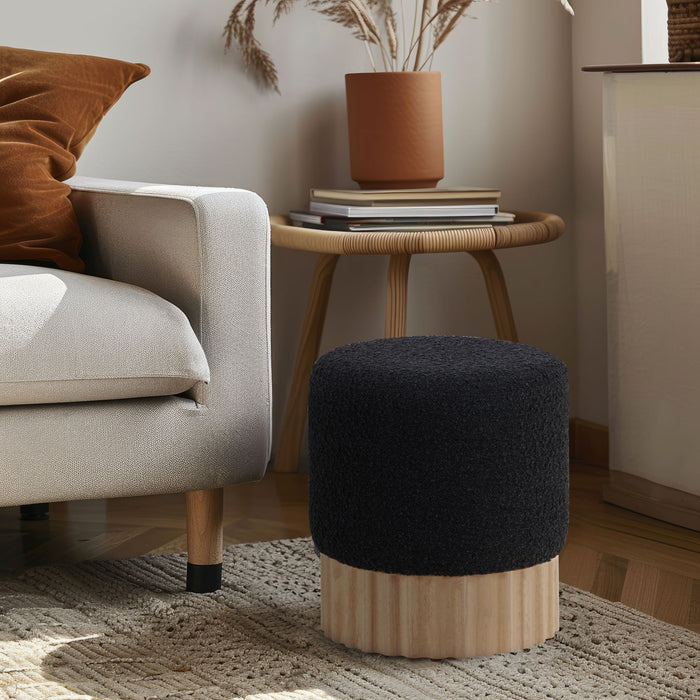 Veranda - Ottoman / Stool With Natural Base - Simple Home Plus
