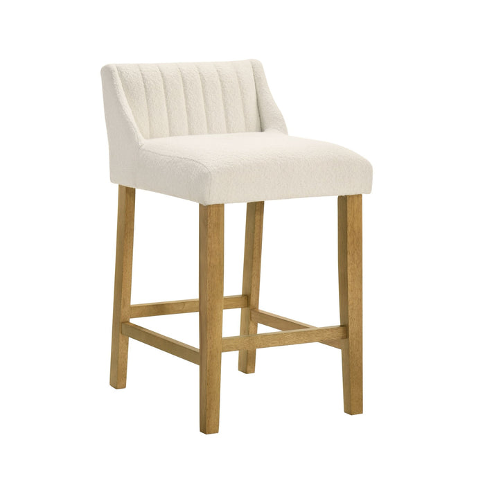 Fauna - Modern Transitional Wood Counter Height Kitchen Bar Stool - Simple Home Plus