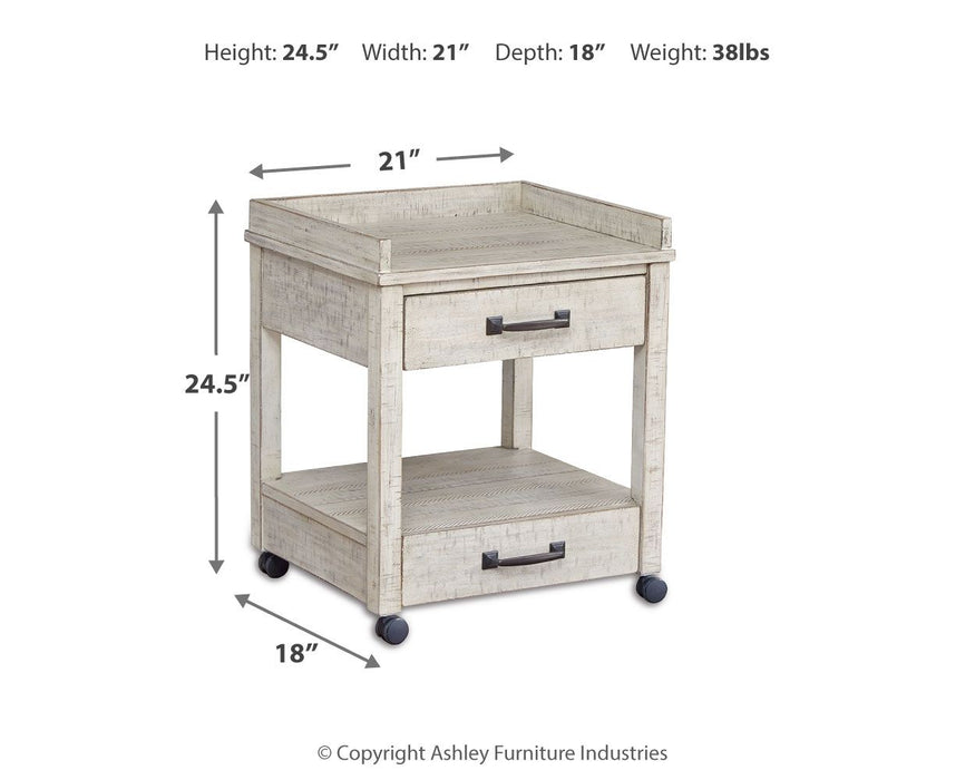 Carynhurst - Whitewash - Printer Stand - Simple Home Plus