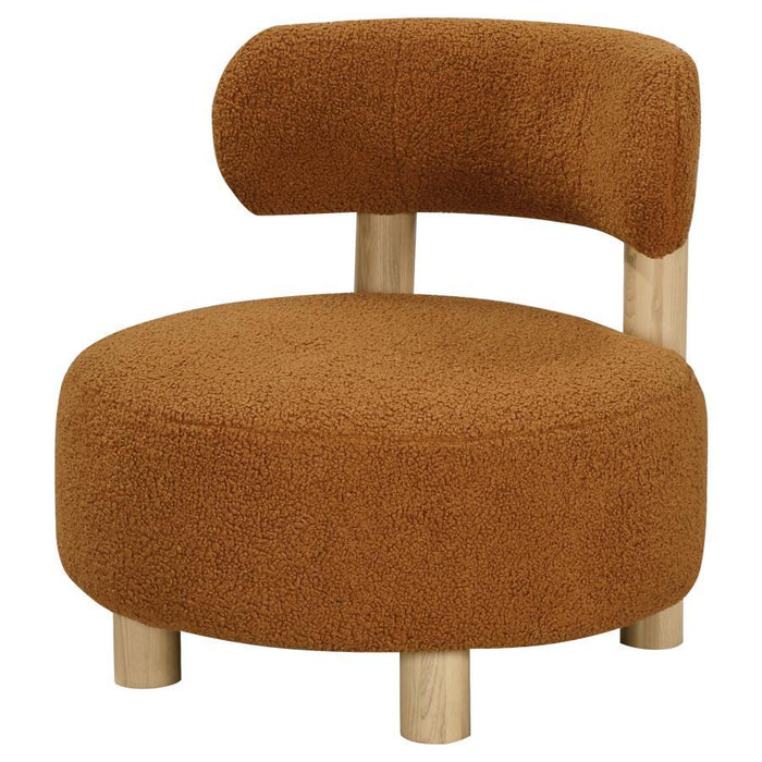 Zonie - Boucle Upholstered Barrel Back Accent Chair - Simple Home Plus