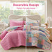 Nellie - Full/Queen 4 Piece Quilt Set - Pink - Simple Home Plus