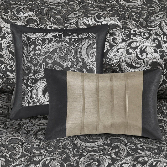 Brystol - 24 Piece Queen Room in a Bag - Black - Simple Home Plus