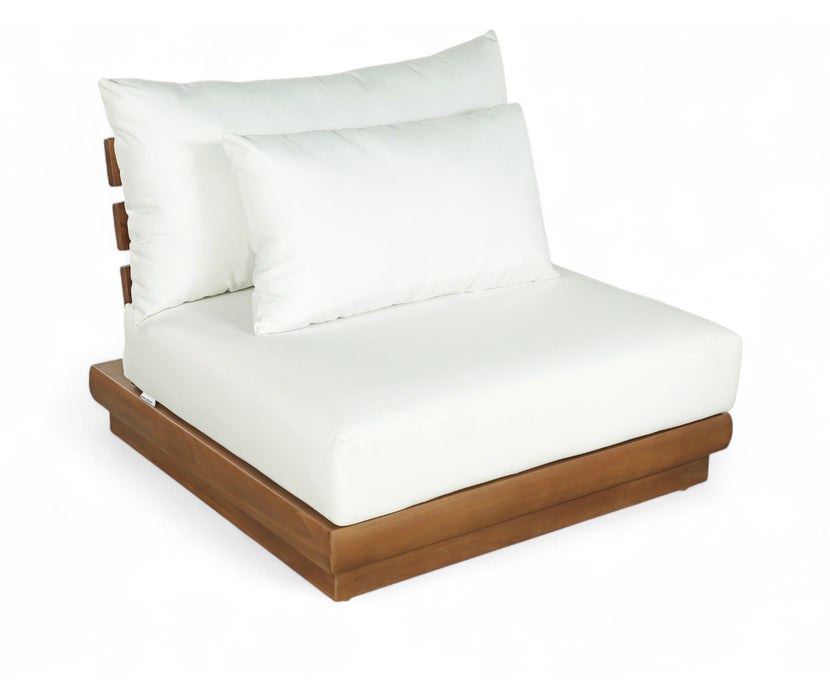 Mirella - Water Resistant Fabric Upholstered Outdoor Patio Modular Armless Chair - Simple Home Plus