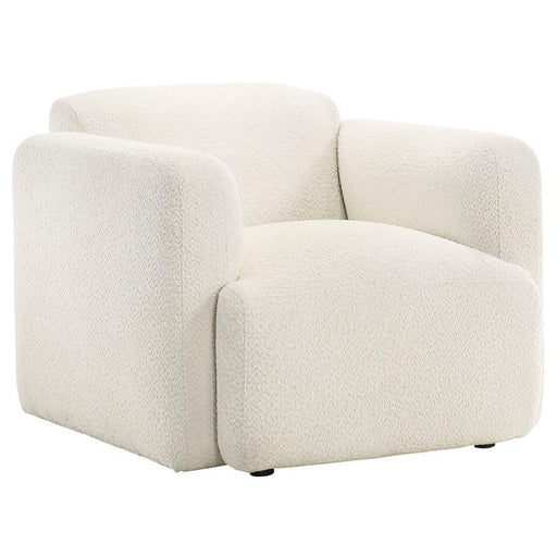 Dorset - Fabric Upholstered Round Track Arm Accent Chair - Simple Home Plus
