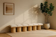 Pavilion - 6 Piece Modular Bench With Natural Base - Simple Home Plus