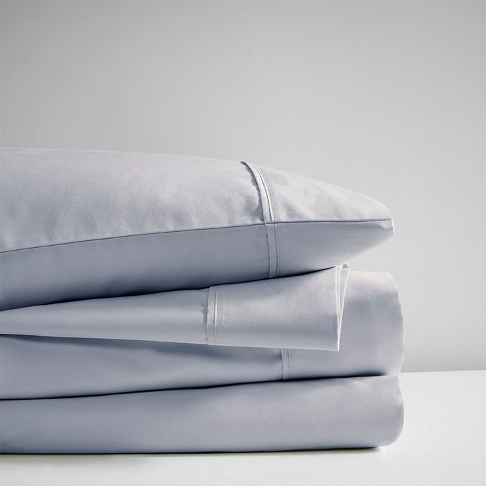 600 Thread Count - Cooling Cotton Blend 4 Piece Sheet Set - Blue - Simple Home Plus