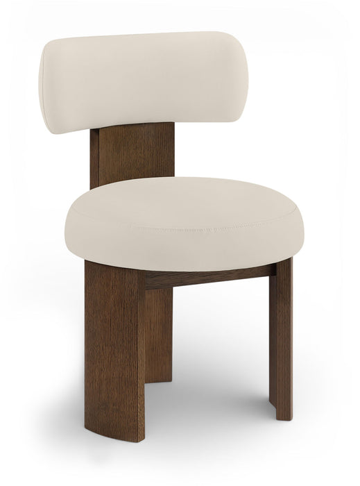 Atelier - Vegan Leather Upholstered Dining Chair (Set of 2) - Taupe / Painted Brown - Simple Home Plus
