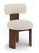Atelier - Vegan Leather Upholstered Dining Chair (Set of 2) - Taupe / Painted Brown - Simple Home Plus