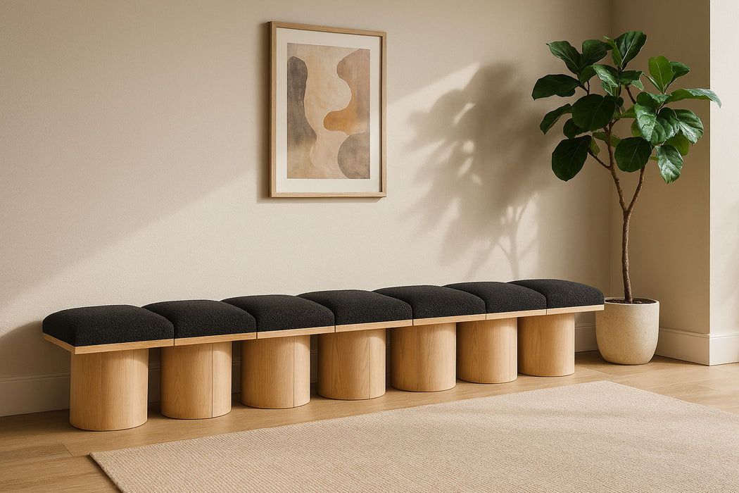Pavilion - 7 Piece Modular Bench With Natural Base - Simple Home Plus