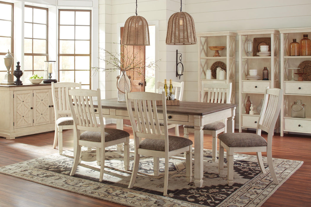 Bolanburg - Dining UPH Side Chair (Set of 2) - Rake Back - Brown / Beige - Simple Home Plus