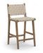 Entwine - Vegan Leather Upholstered Counter Stool - Painted Brown - Simple Home Plus