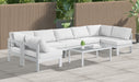Nizuc - Outdoor Patio 7 Piece Modular Sectional With White Frame - Simple Home Plus