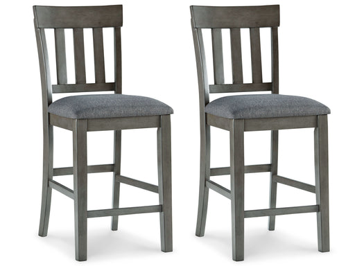 Hallanden - Black / Gray - Upholstered Barstool (Set of 2) - Simple Home Plus