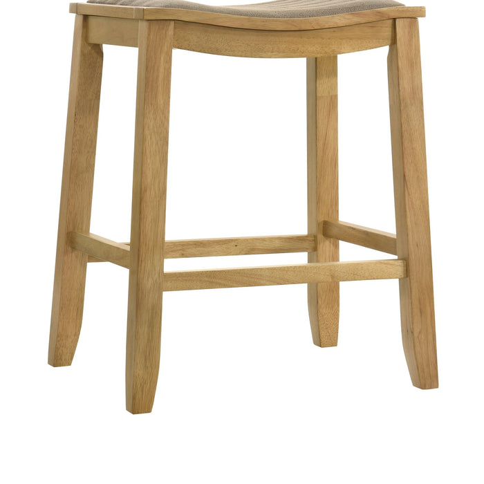 Iyani - Coastal Modern Wood Counter Height Kitchen Bar Stool - Simple Home Plus