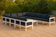 Nizuc - Outdoor Patio 12 Piece Modular Sectional With White Frame - Simple Home Plus