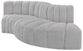 Arc - Boucle Fabric 4 Piece L-Shaped Modular Sofa - Simple Home Plus