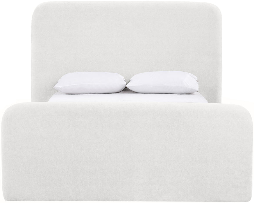 Fira - Chenille Fabric Upholstered Bed - Simple Home Plus