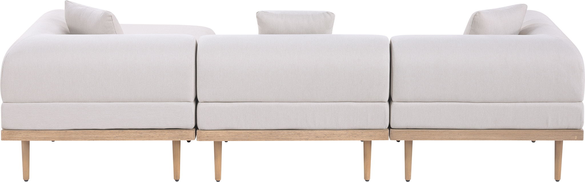 Laguna - 4 Piece 106.5" Upholstered Outdoor Patio Modular Sectional - Simple Home Plus