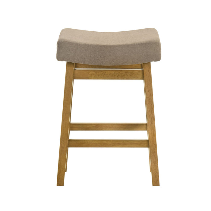 Lenon - Modern Farmhouse Wood Counter Height Kitchen Bar Stool - Simple Home Plus