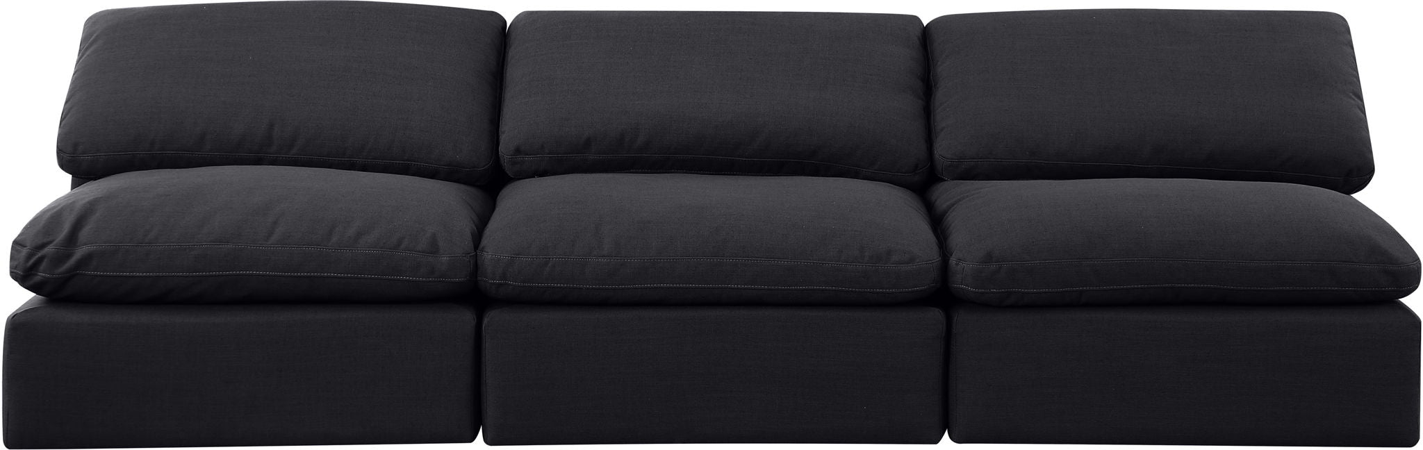 Indulge - Linen 3 Seat Modular Armless Sofa - Simple Home Plus
