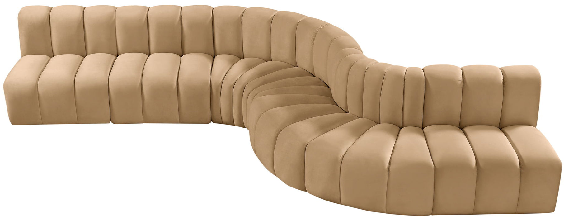 Arc - Velvet 7 Piece Modular Sofa - Simple Home Plus