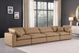 Comfy - Faux Leather Modular Sofa 4 Pieces - Tan - Simple Home Plus