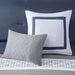 Powell - King Embroidered Comforter (Set of 8) - Navy - Simple Home Plus