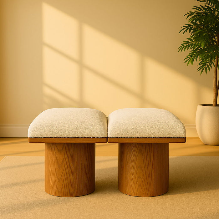 Pavilion - 2 Piece Modular Bench With Brown Base - Simple Home Plus