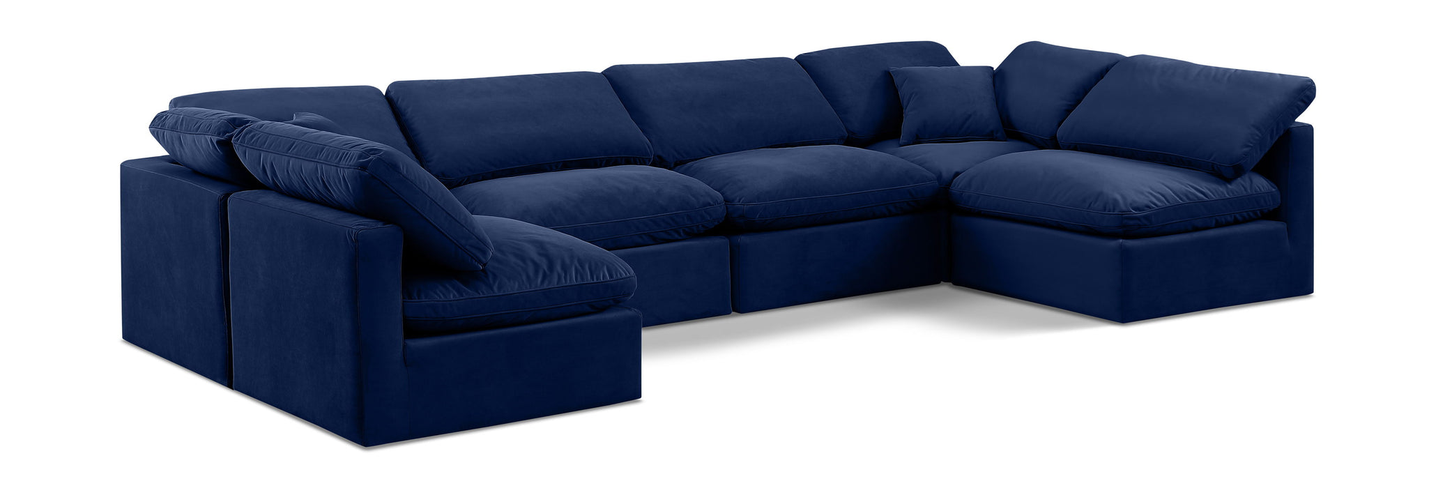 Indulge - Velvet 6 Piece Modular U-Shaped Sectional - Simple Home Plus