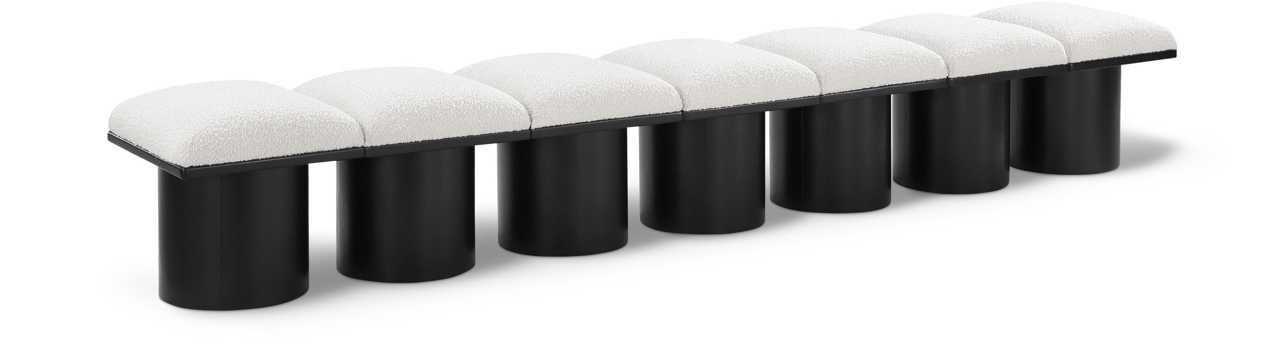 Pavilion - 7 Piece Modular Bench With Black Base - Simple Home Plus