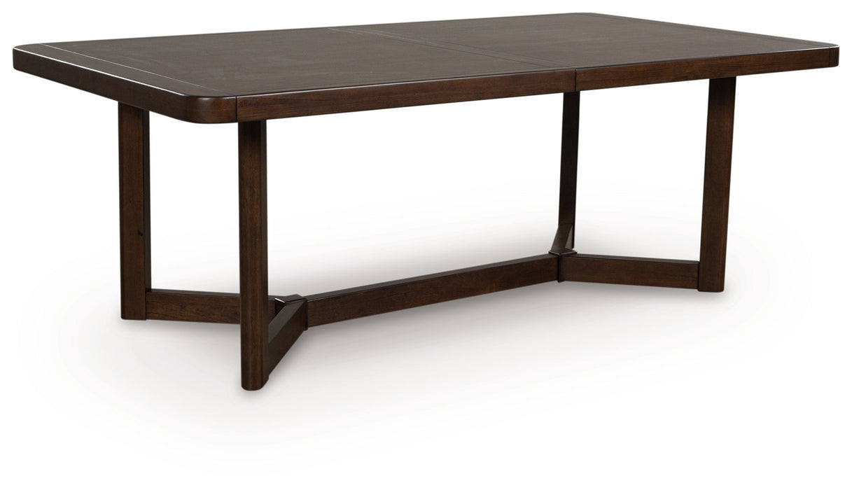 Dilenno - Dark Brown - Rectangular Dining Room Extension Table - Simple Home Plus