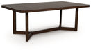 Dilenno - Dark Brown - Rectangular Dining Room Extension Table - Simple Home Plus
