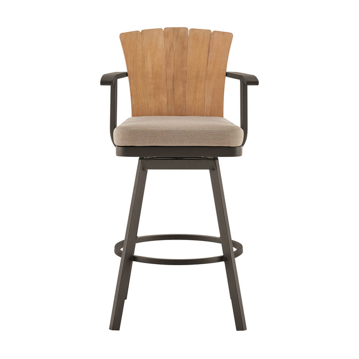Hazel - Outdoor Patio Swivel Bar Stool - Simple Home Plus