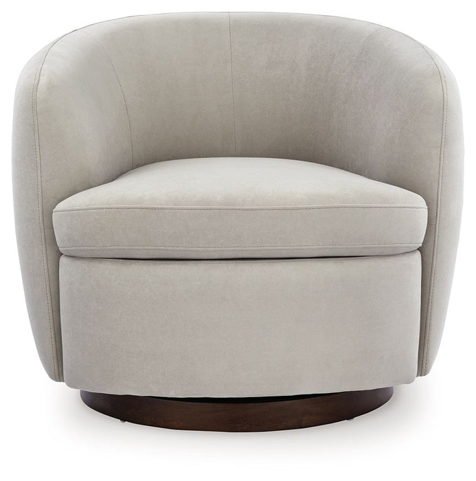 Annbury - Swivel Accent Chair - Light Beige - Simple Home Plus