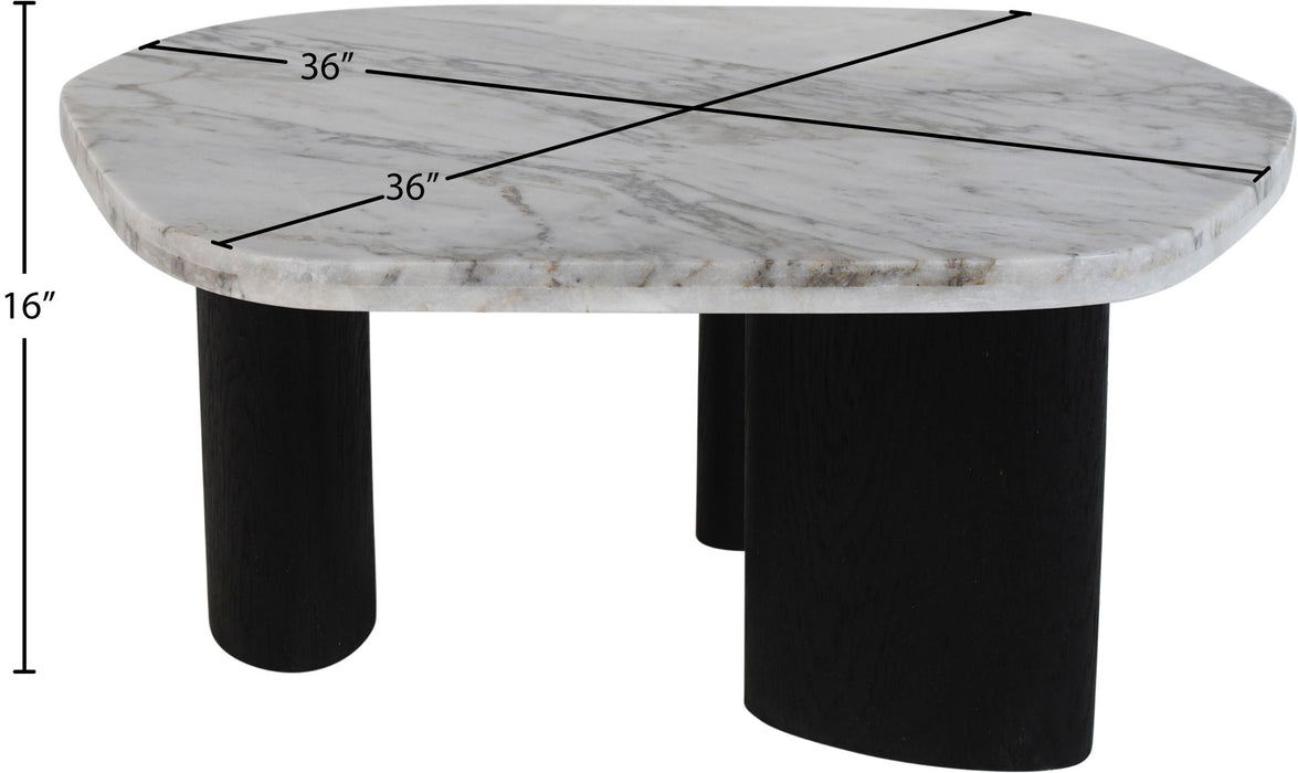 Puglia - Marble Top And Oak Wood Base Table - Simple Home Plus