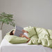 Porter - Full Soft Washed Pleated Duvet Cover Set - Sage - Simple Home Plus