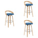 Sonia - Modern Swivel Bar Height Stool - Patterned Oak Wood Finish - Simple Home Plus